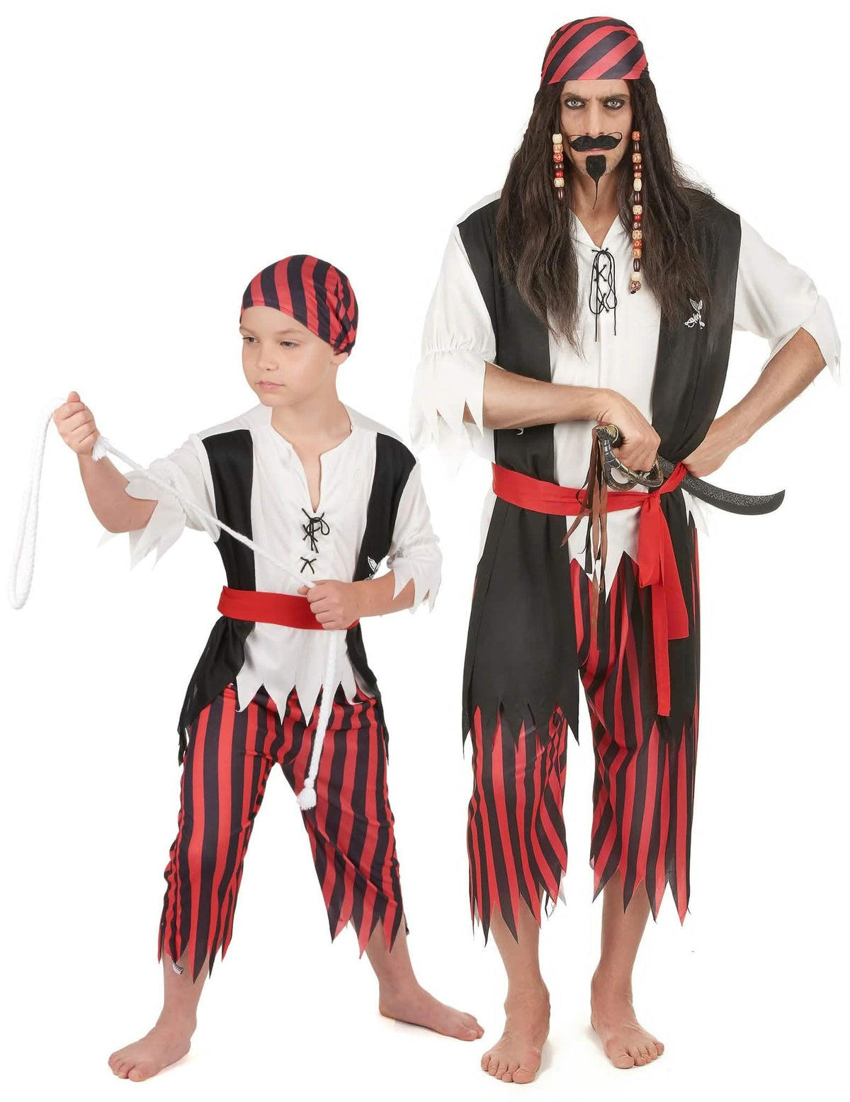 Piraten-Paarkostüm für Vater und Sohn