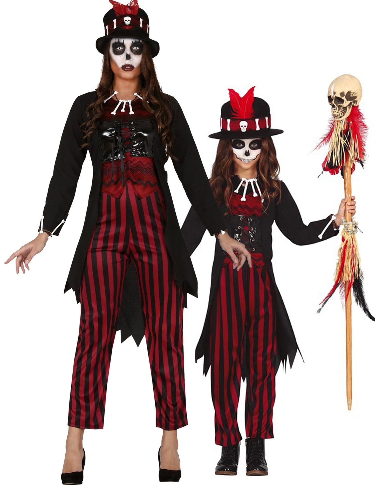 Déguisement de couple mère-fille Vaudou Halloween