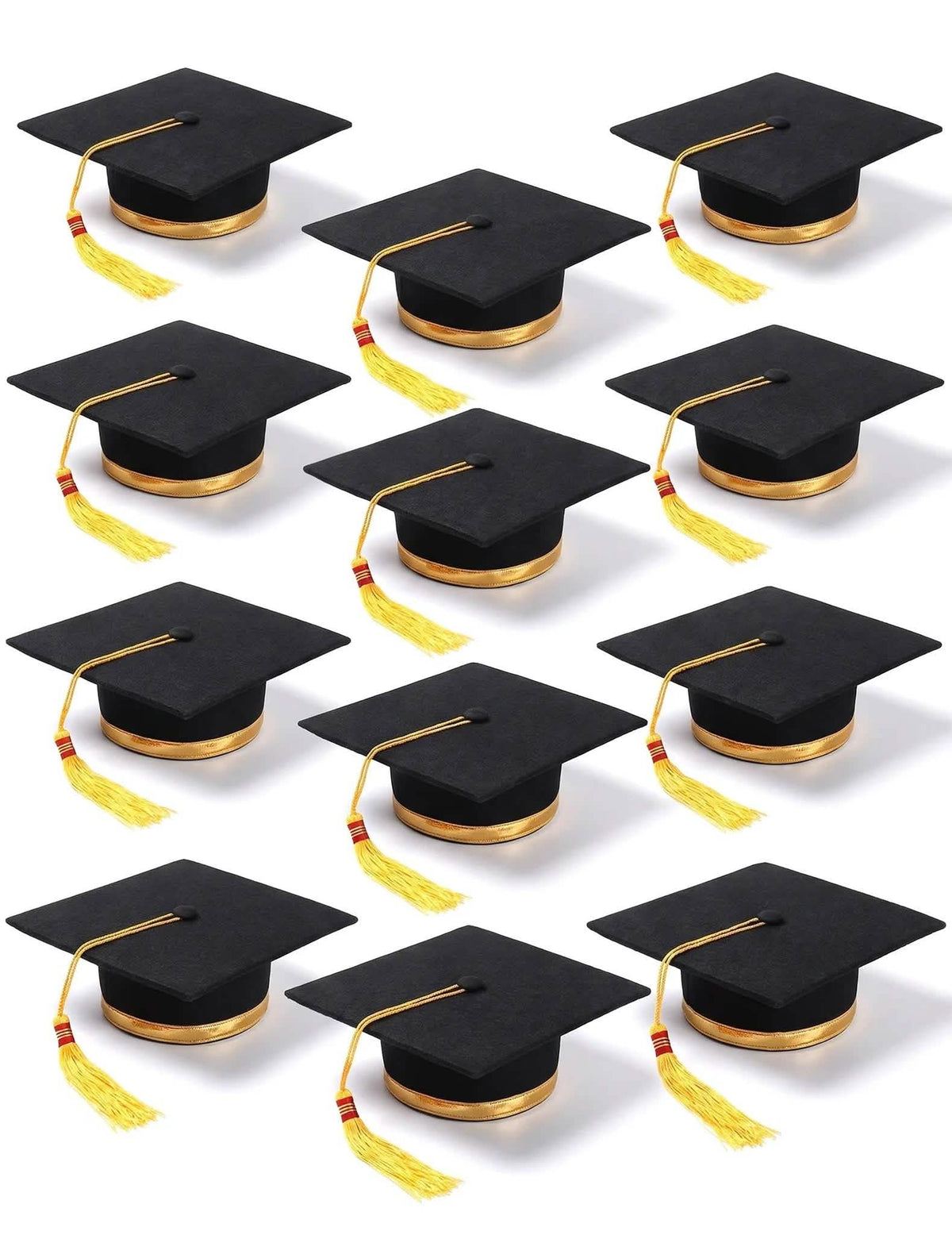 12 Graduation-Hüte für Erwachsene