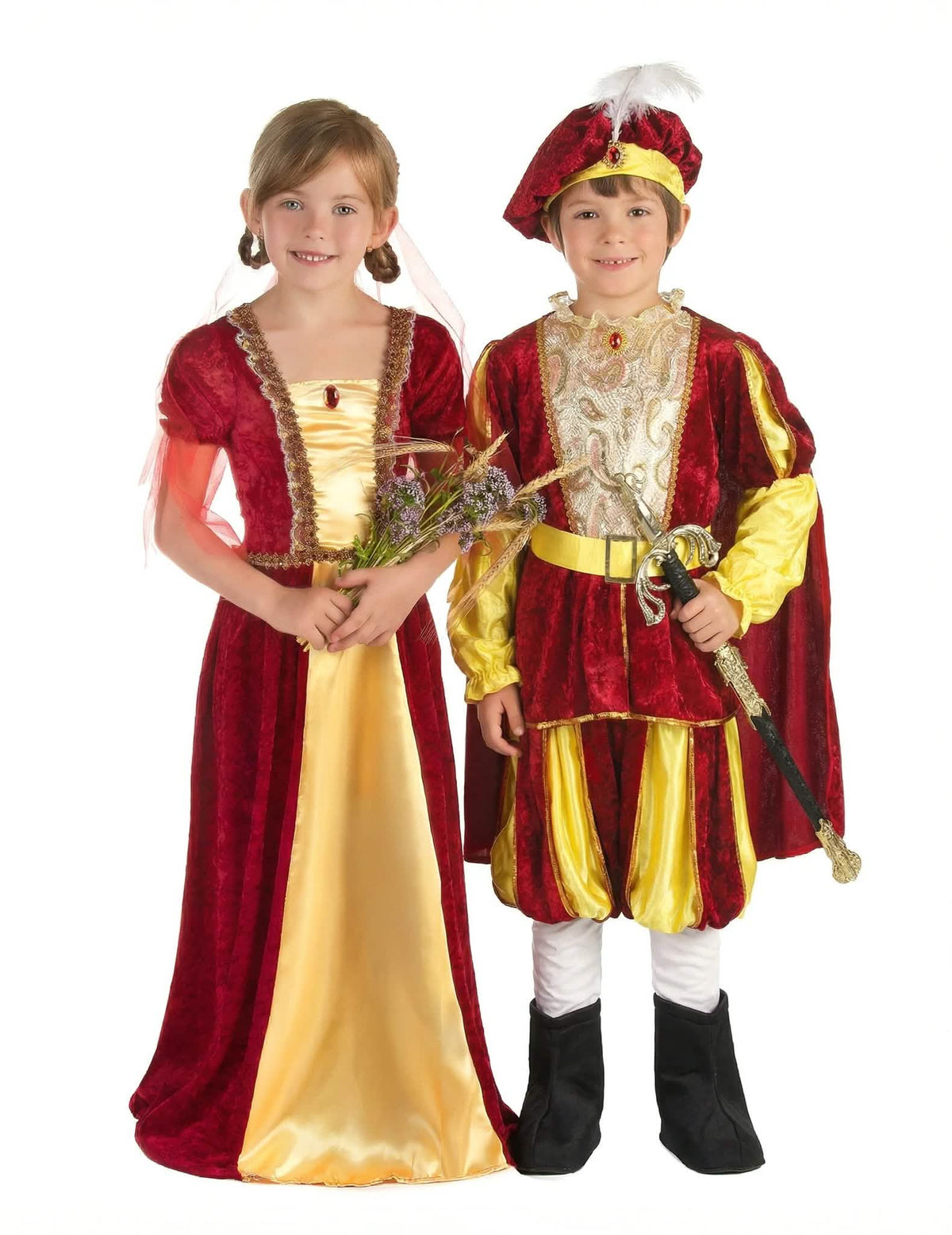 Mittelalter König und Gräfin Paarkostüm Kinder