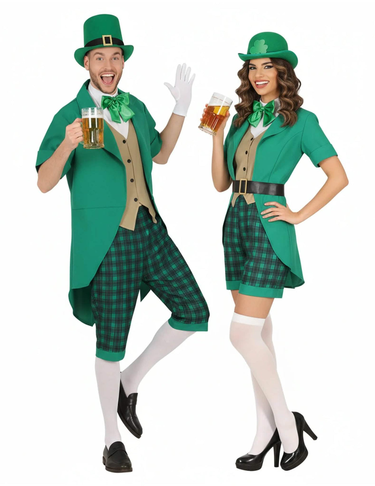 St. Patrick's Day Paarkostüm Mr. & Mrs. für Erwachsene