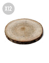 12 rondins de bois naturel 13 à 17 cm