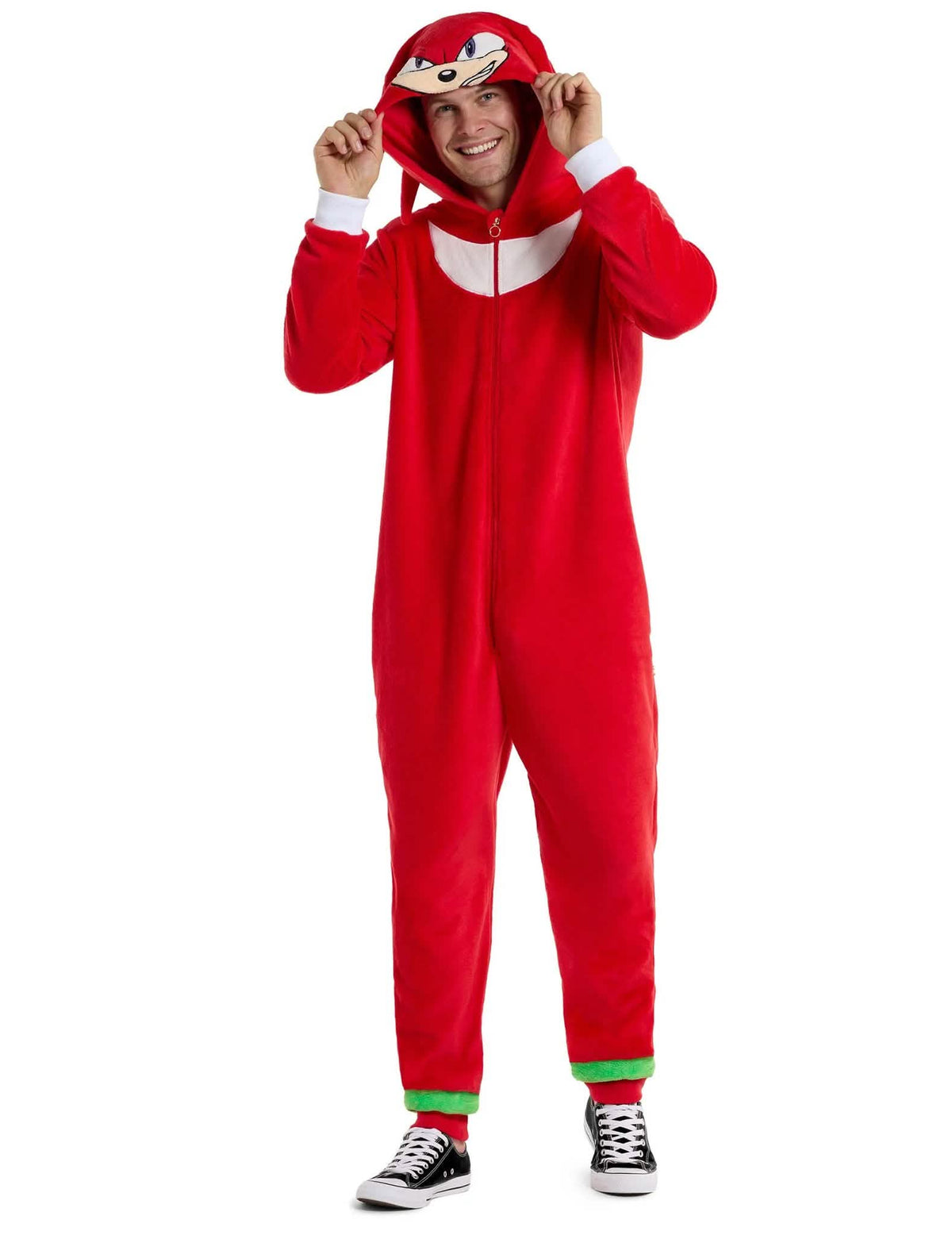 Sonic und Knuckles™ Paarkostüm Overalls für Erwachsene