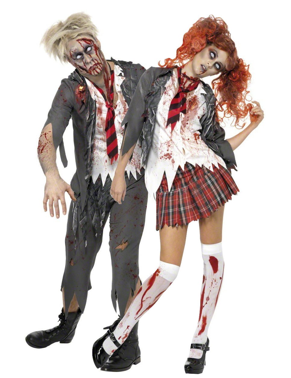Zombie-Schüler-Kostüm Halloween für Paare