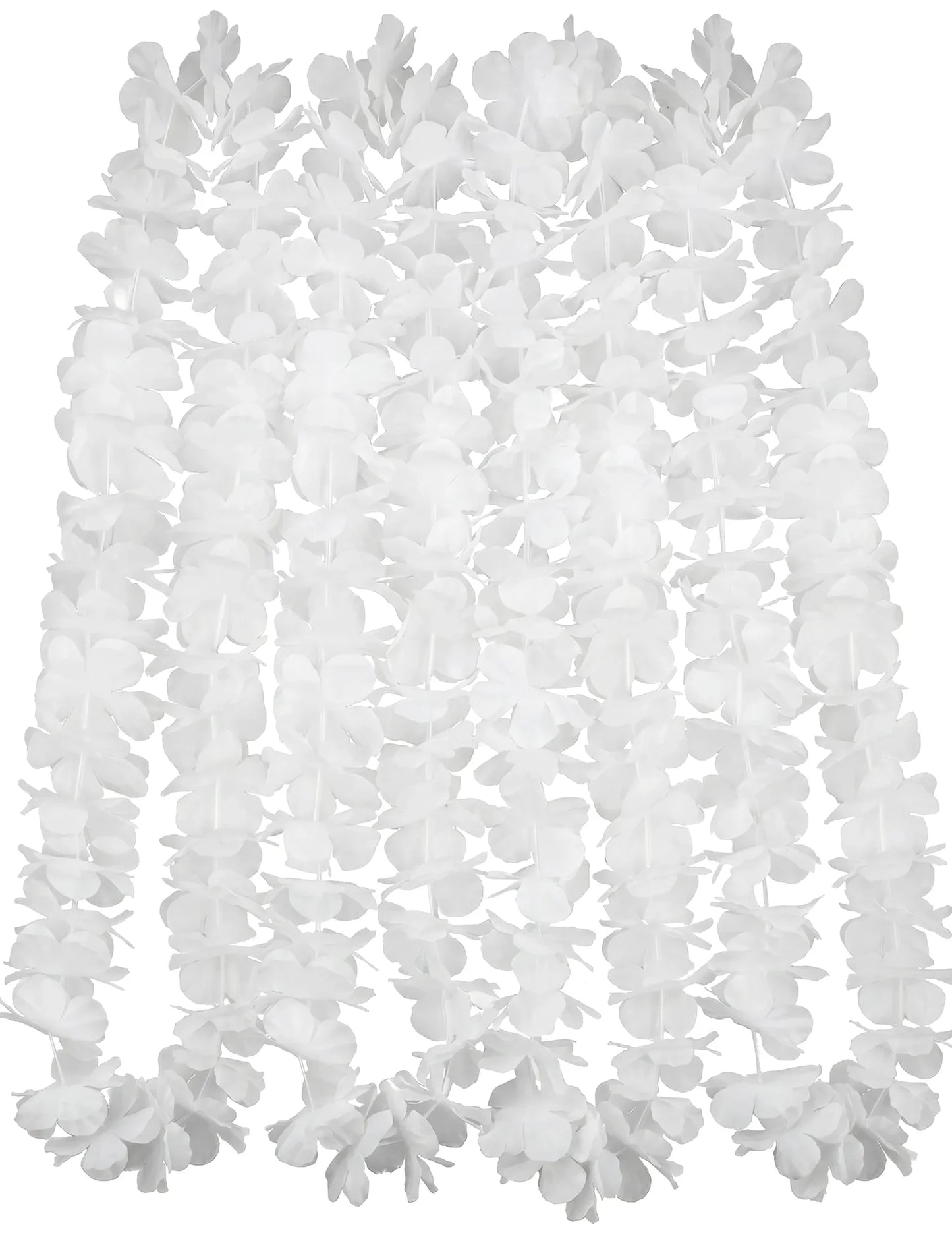 12 Colliers hawaï blanc