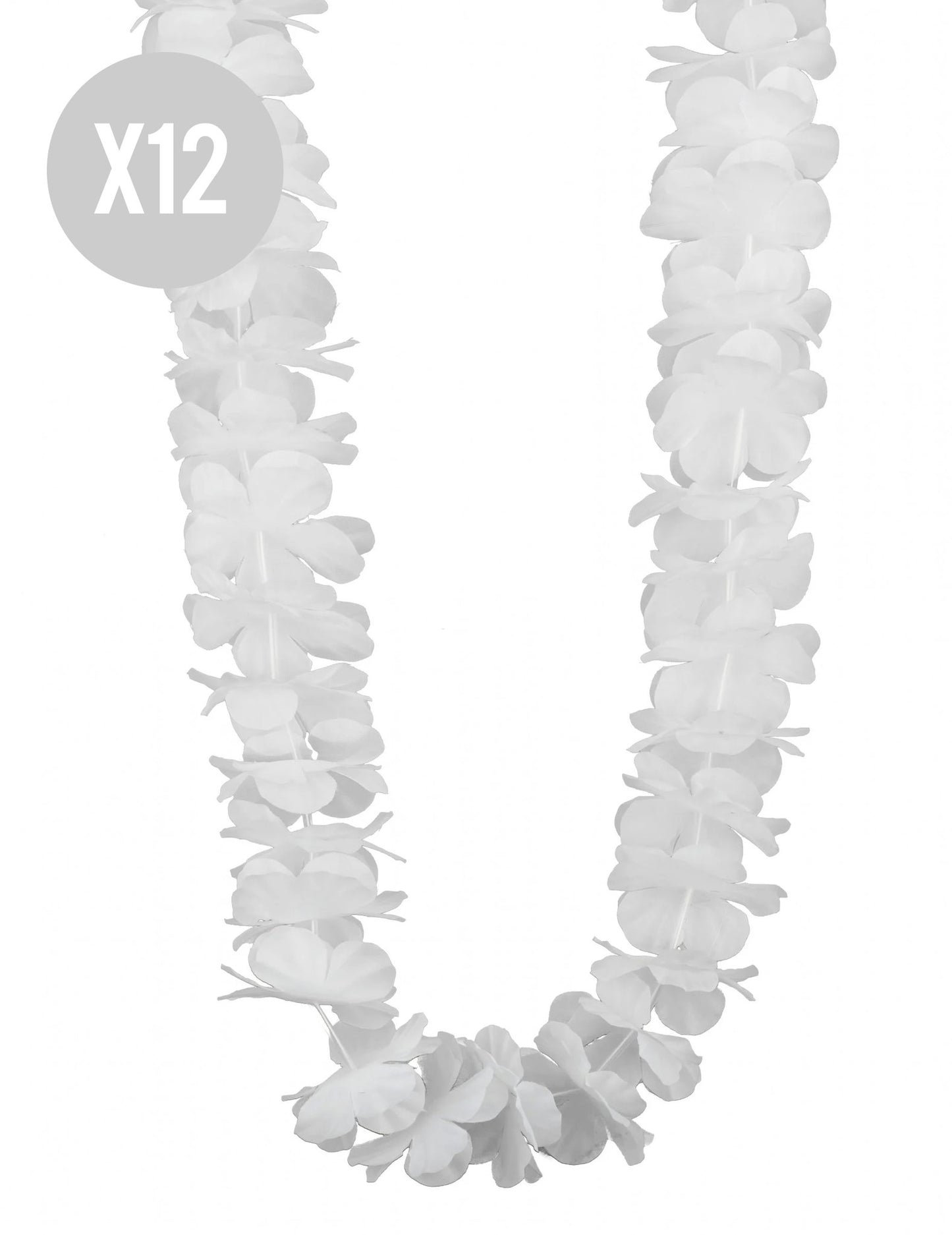 12 Colliers hawaï blanc