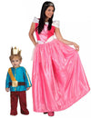Märchen-Paarkostüm für Mutter und Kind Prinz und Prinzessin bunt
