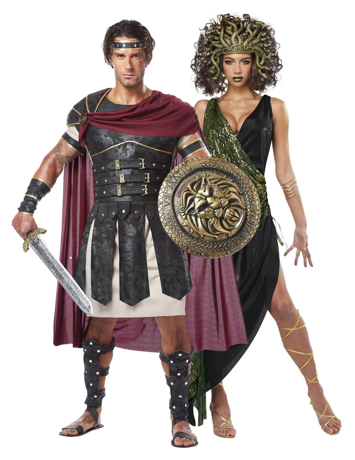 Paarkostüm Gladiator und Medusa Erwachsene