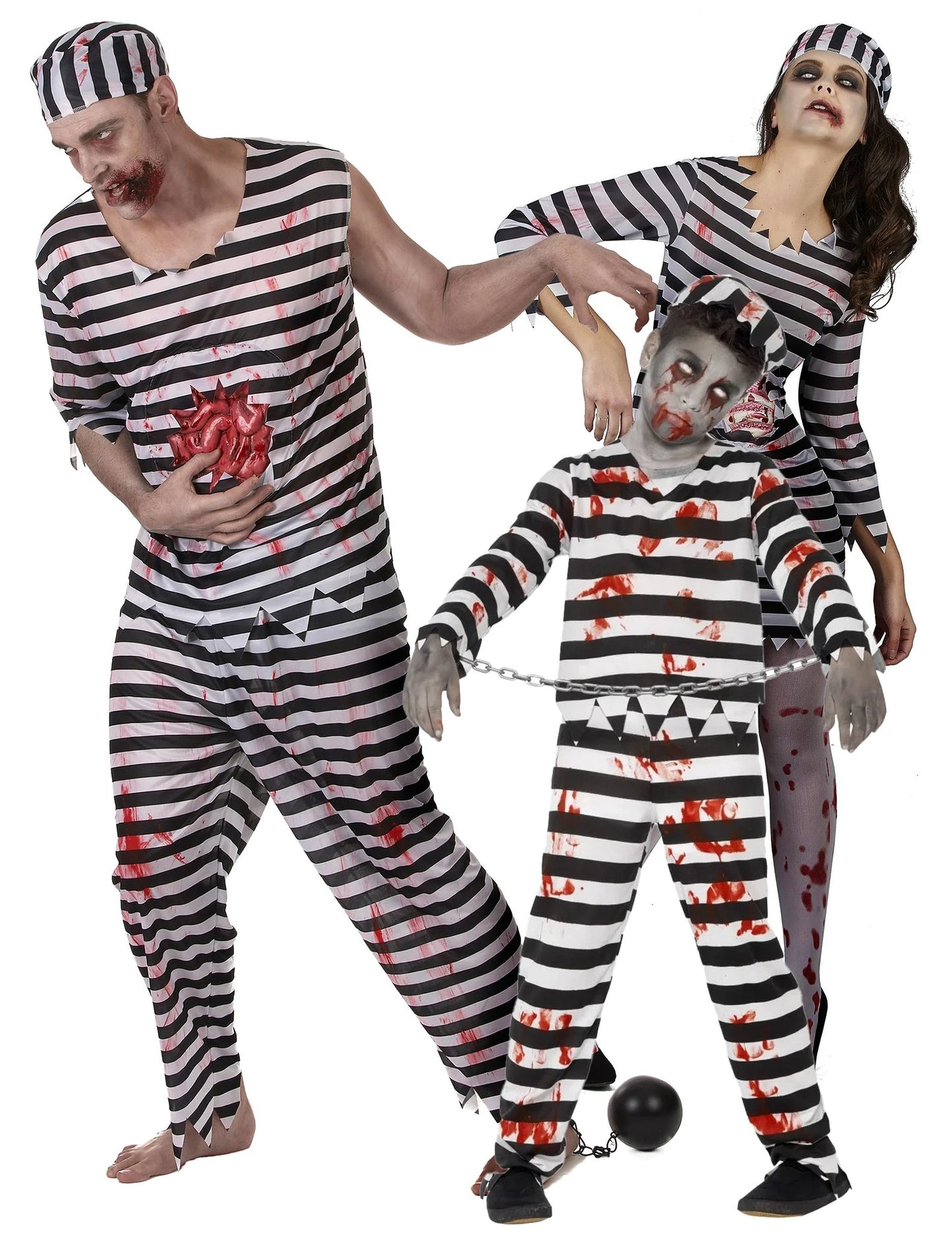 Familienkostüm Zombie Gefangener