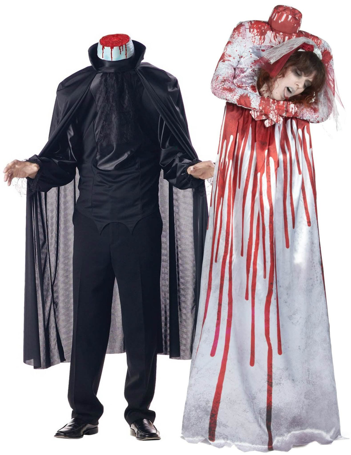 Enthauptetes Zombie Brautpaar Paarkostüm Halloween
