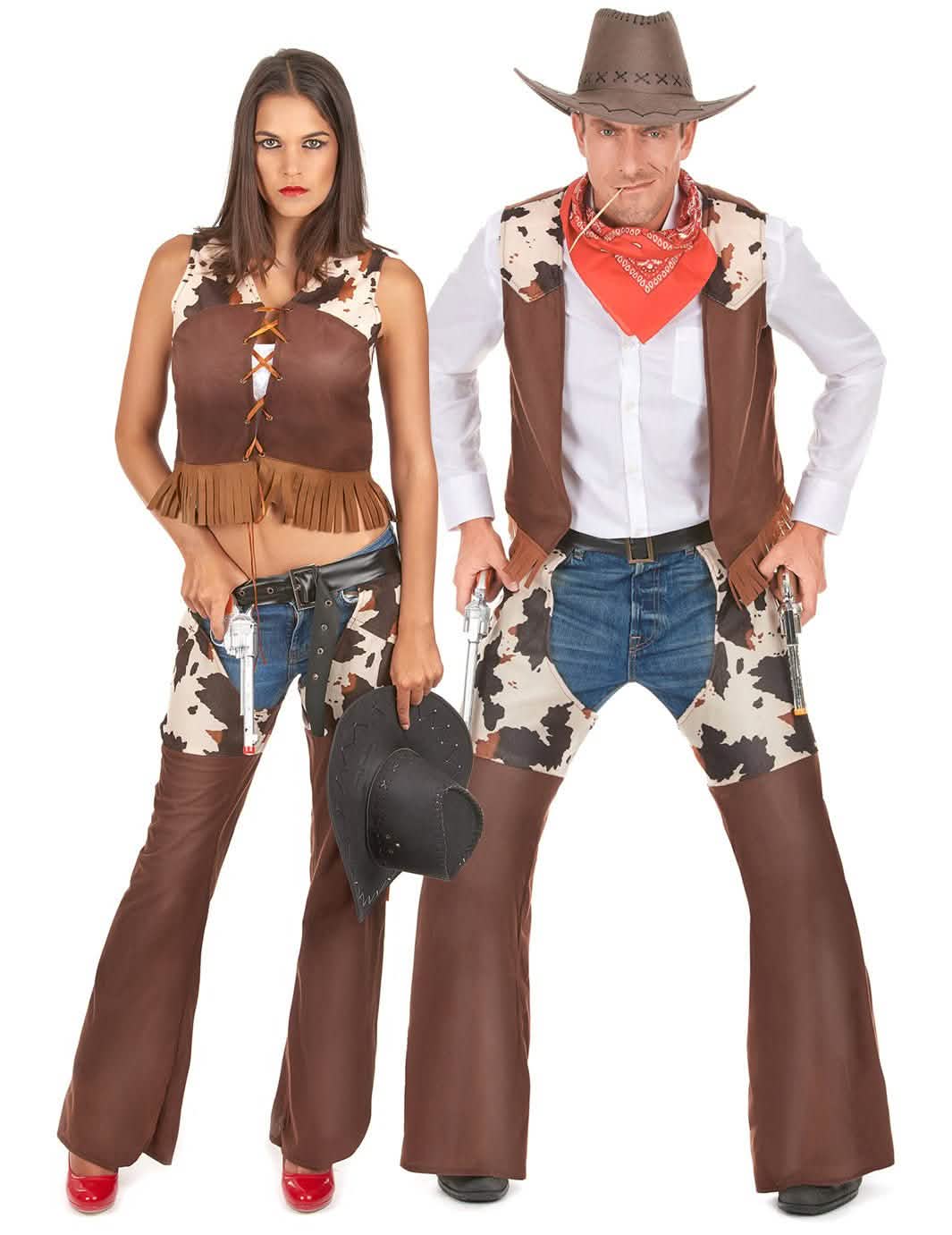 Paarkostüm Cowboy für Erwachsene