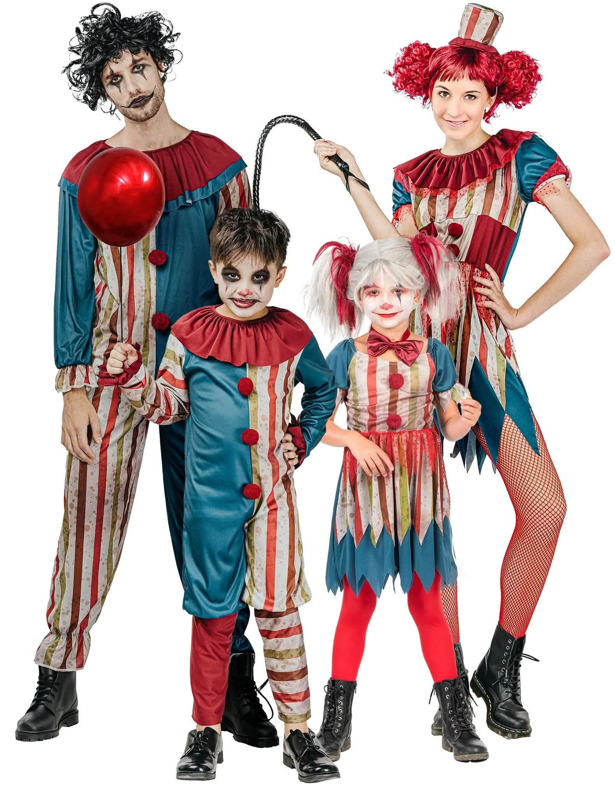 Killerclown Familienkostüm