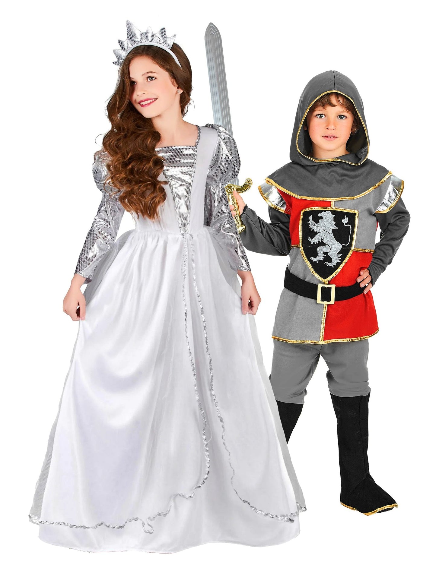 Paarkostüm Ritter und Prinzessin für Kinder