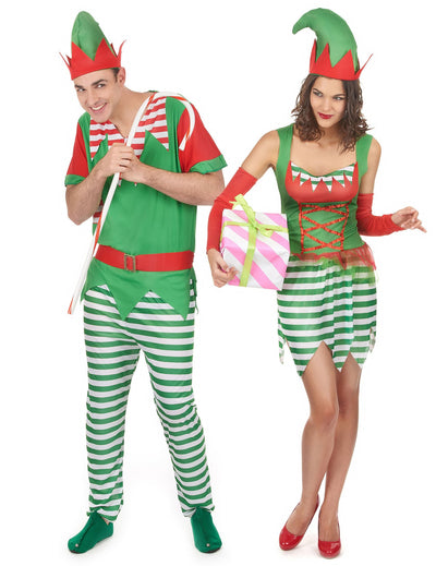 Partner Weihnachts-Elfen Kostüm