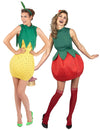 Ananas und Erdbeere Paarkostüm für Damen rot-gelb