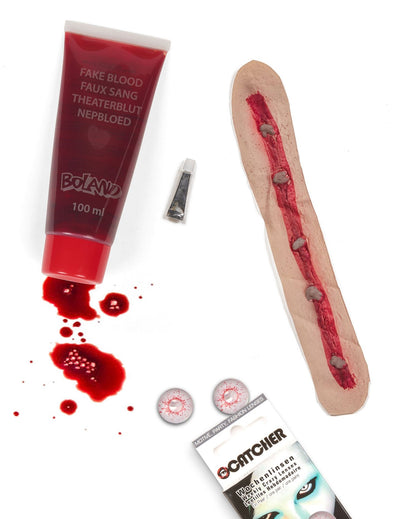 Zombie Make-Up Set für Erwachsene 4-teilig