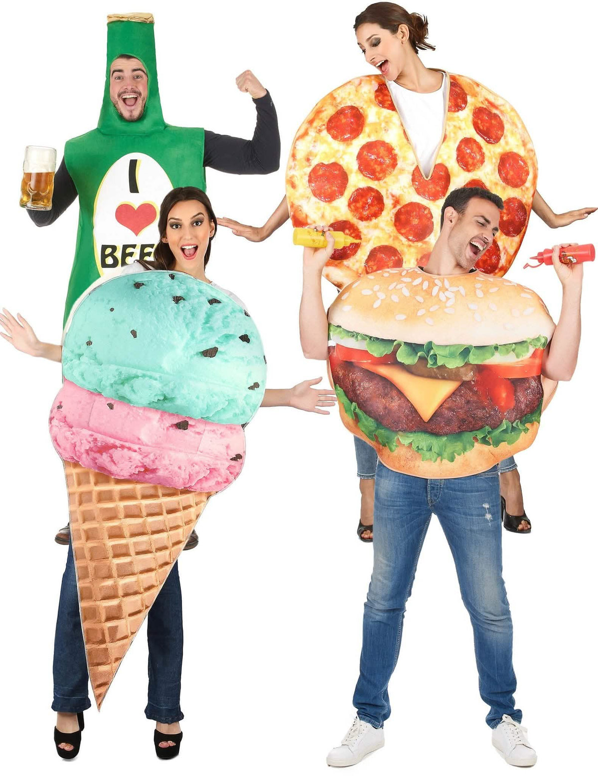 Fast Food Gruppenkostüm für Erwachsene
