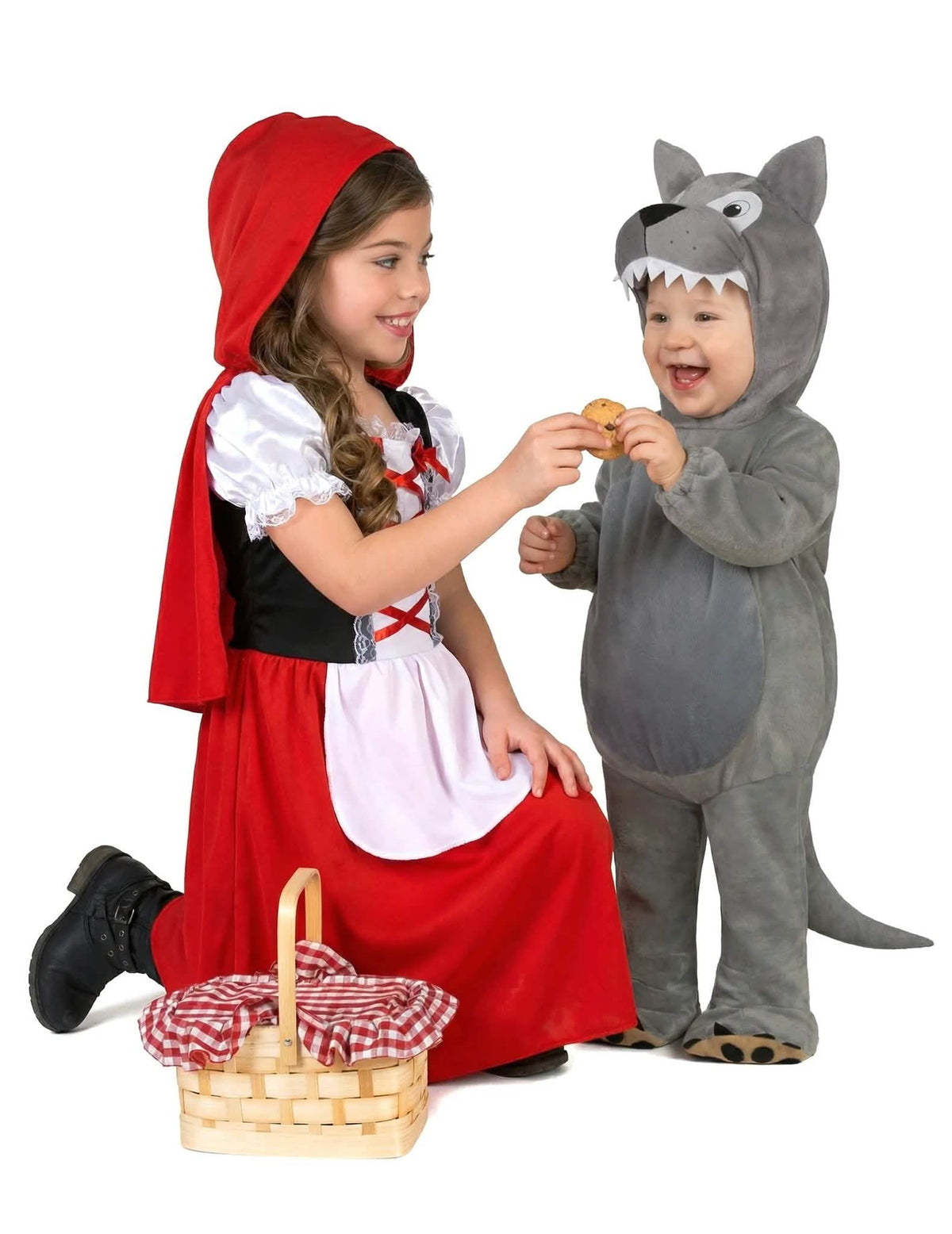 Partnerkostüm Baby Wolf und Rotkäppchen für Kinder