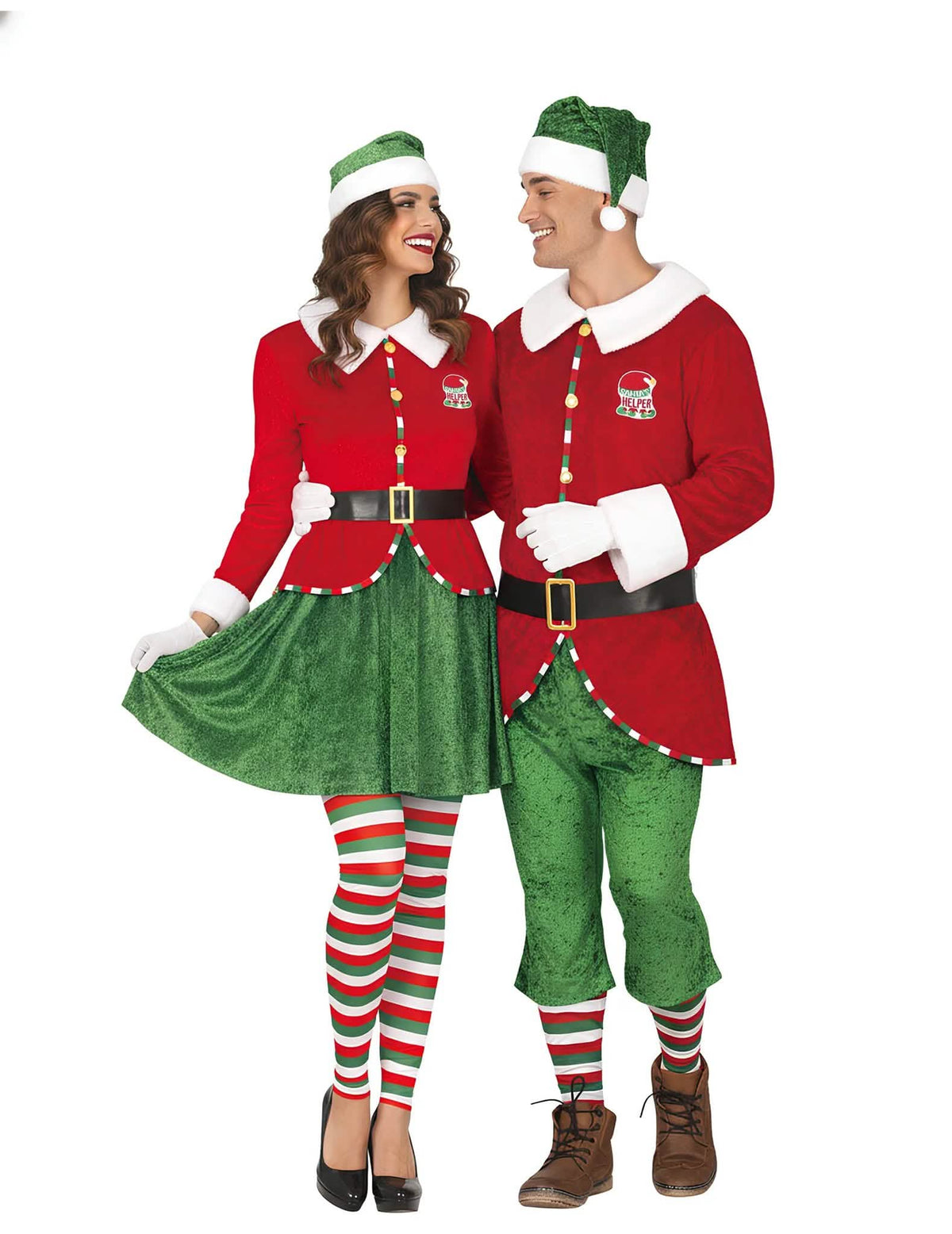 Weihnachtselfen-Partnerkostüm für Erwachsene