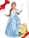 Eisprinzessin-Geschenk-Box für Mädchen Kostüm-Set für Fasching blau-weiss