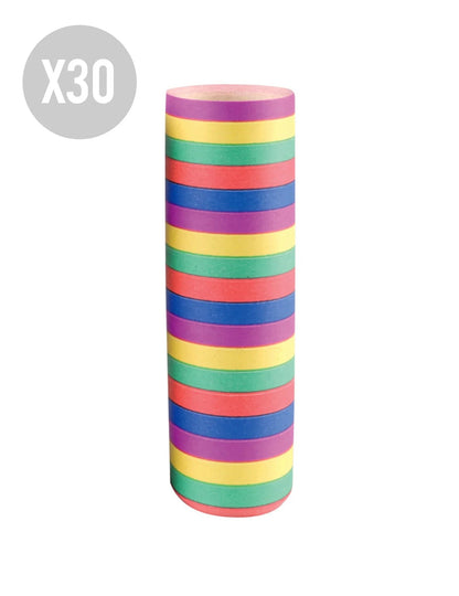 30er Pack bunte Luftschlangen 4 Meter