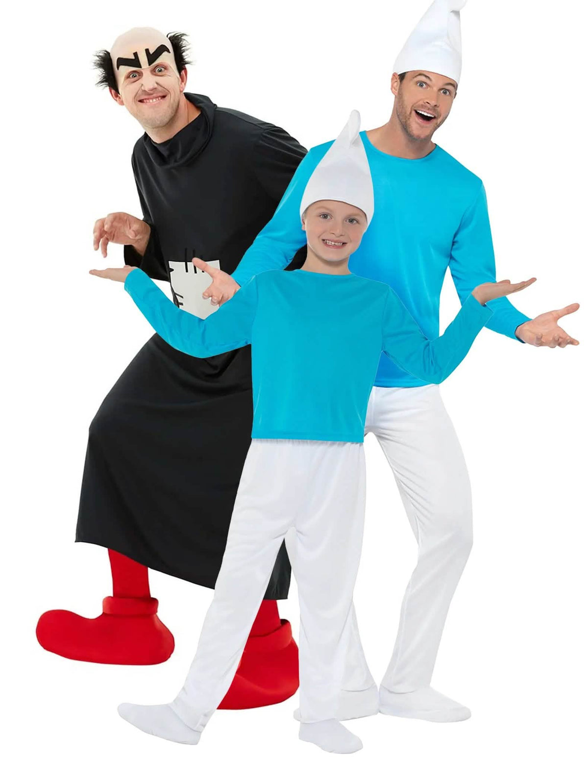 Schlümpfe™ Gruppenkostüm mit Gargamel für Erwachsene