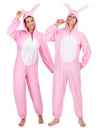 Paarkostüm Hase rosa für Erwachsene