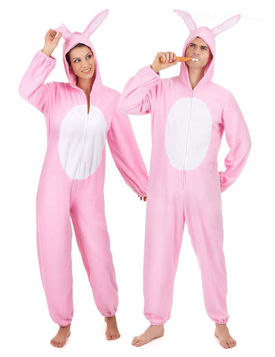 Paarkostüm Hase rosa für Erwachsene