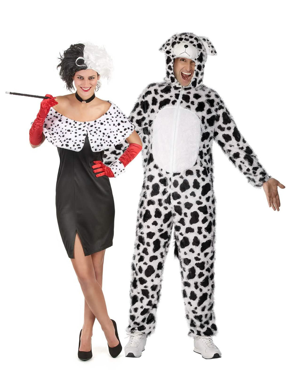 Cruella und Dalmatiner-Paarkostüm für Erwachsene!