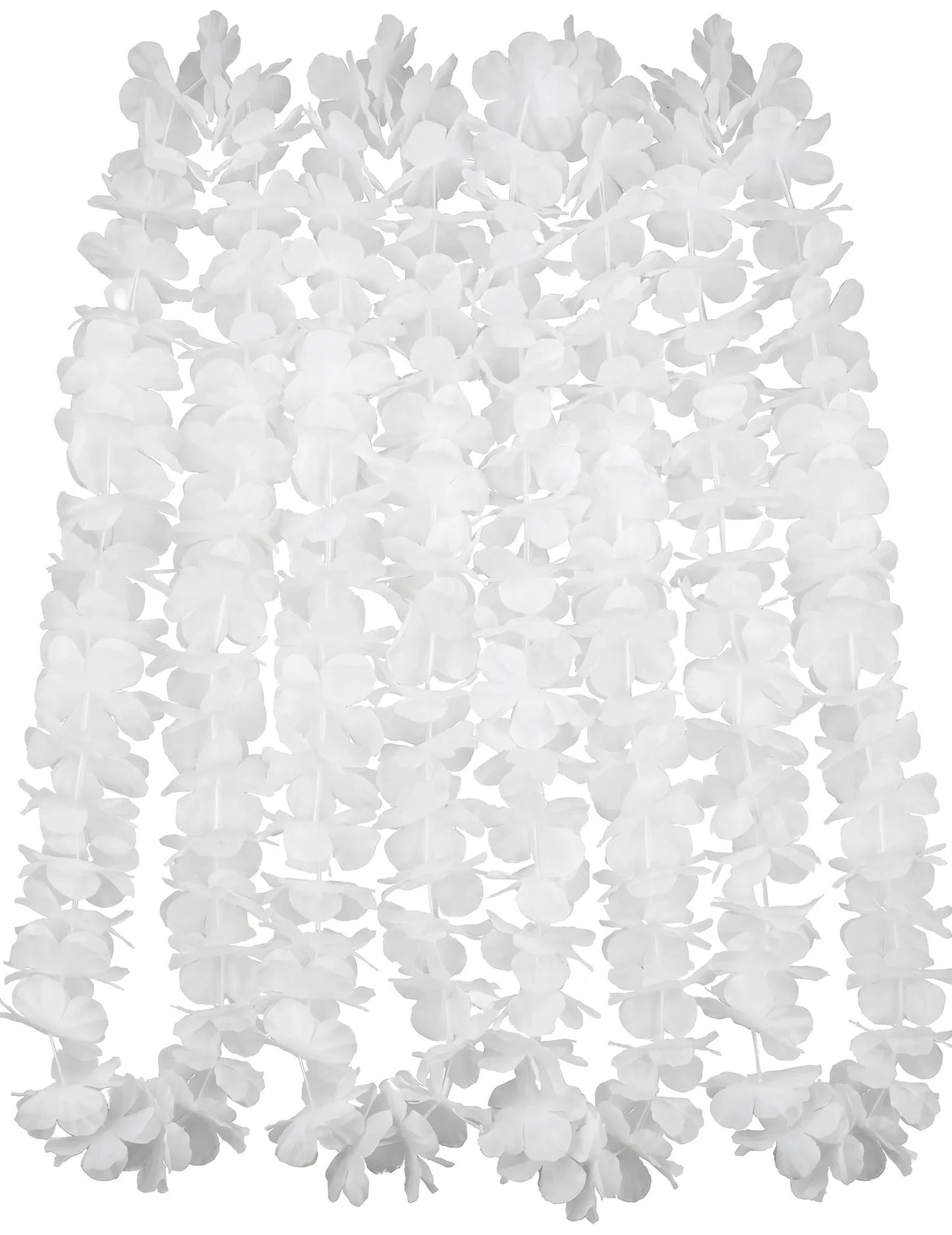12 Colliers hawaï blanc