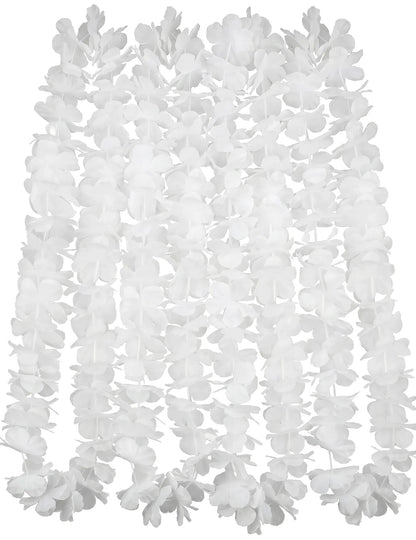12 Colliers hawaï blanc