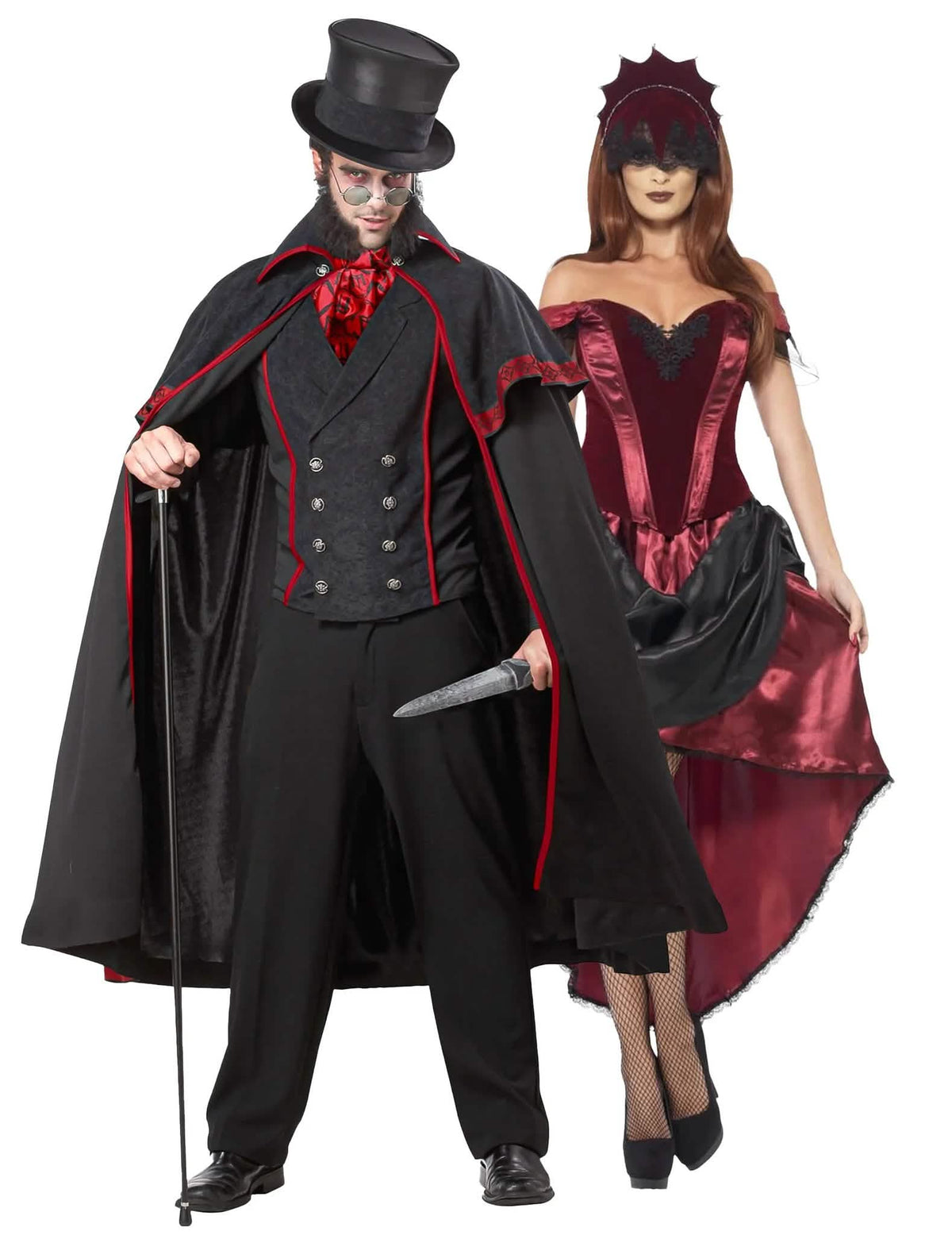 Jack the Ripper mit Verführerin Paarkostüm Erwachsene