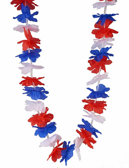 Lot de 12 Colliers tricolore supporter France