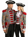Hochwertiges Partnerkostüm Jacke mit Blumenmuster für Erwachsene