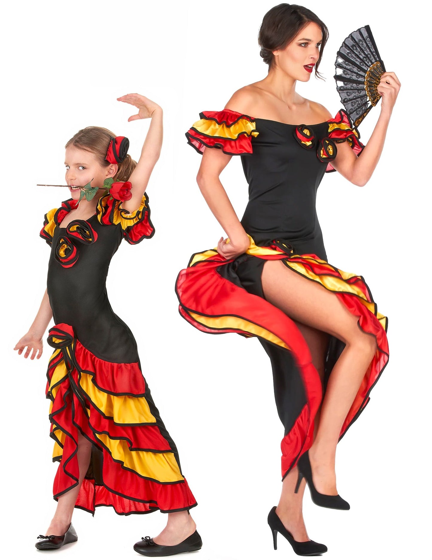 Flamencotänzerinnen-Paarkostüm für Mutter und Tochter
