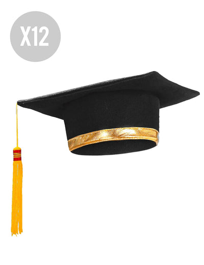 12 Absolventenmützen für Erwachsene