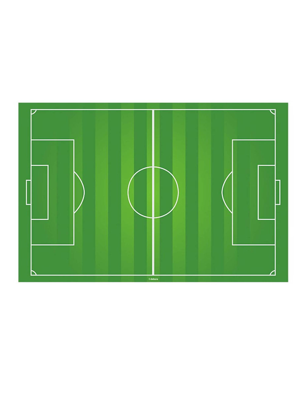 Décoration azyme terrain de foot pour gâteau vert