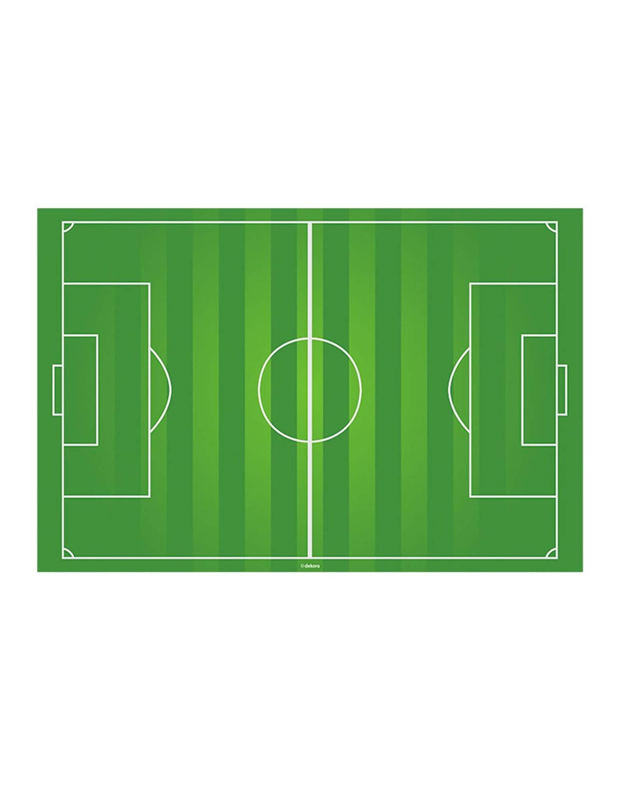 Décoration azyme terrain de foot pour gâteau vert
