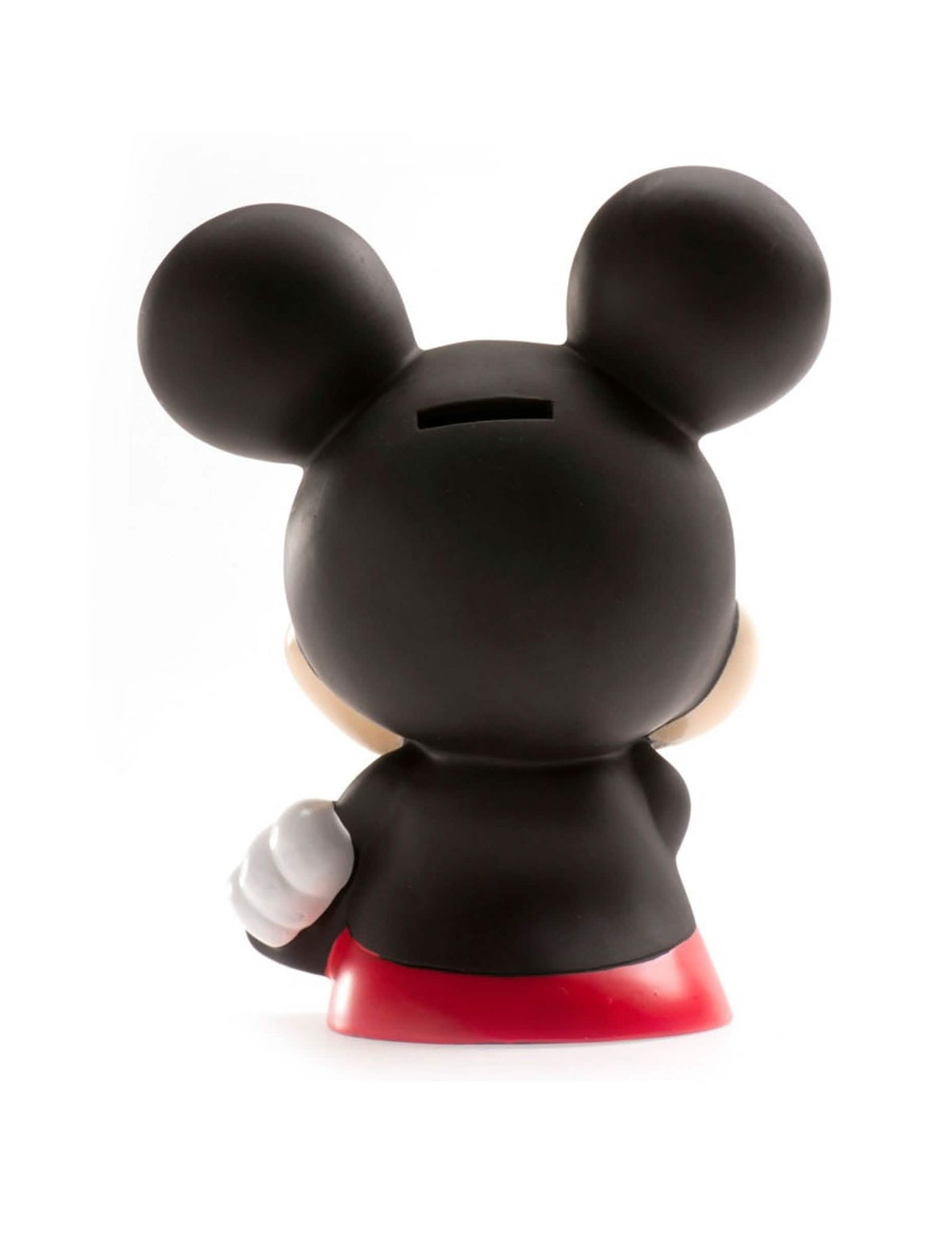 Rückansicht der Spardose mit Mickey Mouse-Süßigkeiten