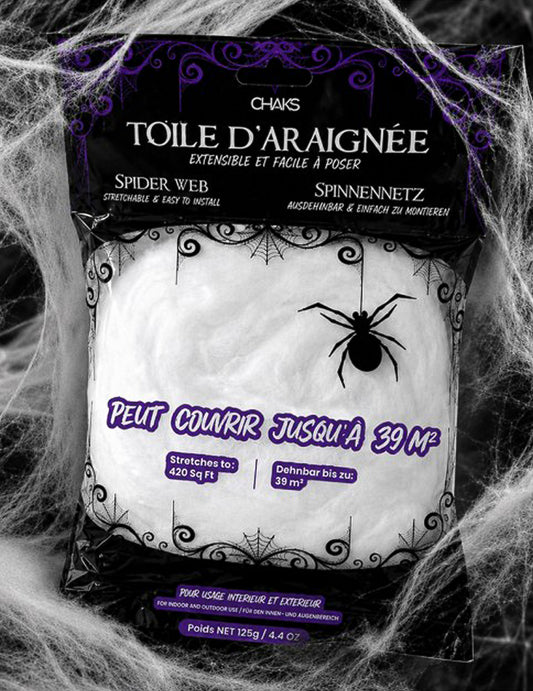 Toile d'araignée blanche luxe 125 g