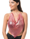 Festival-Top in Metallic-Rosa für Erwachsene