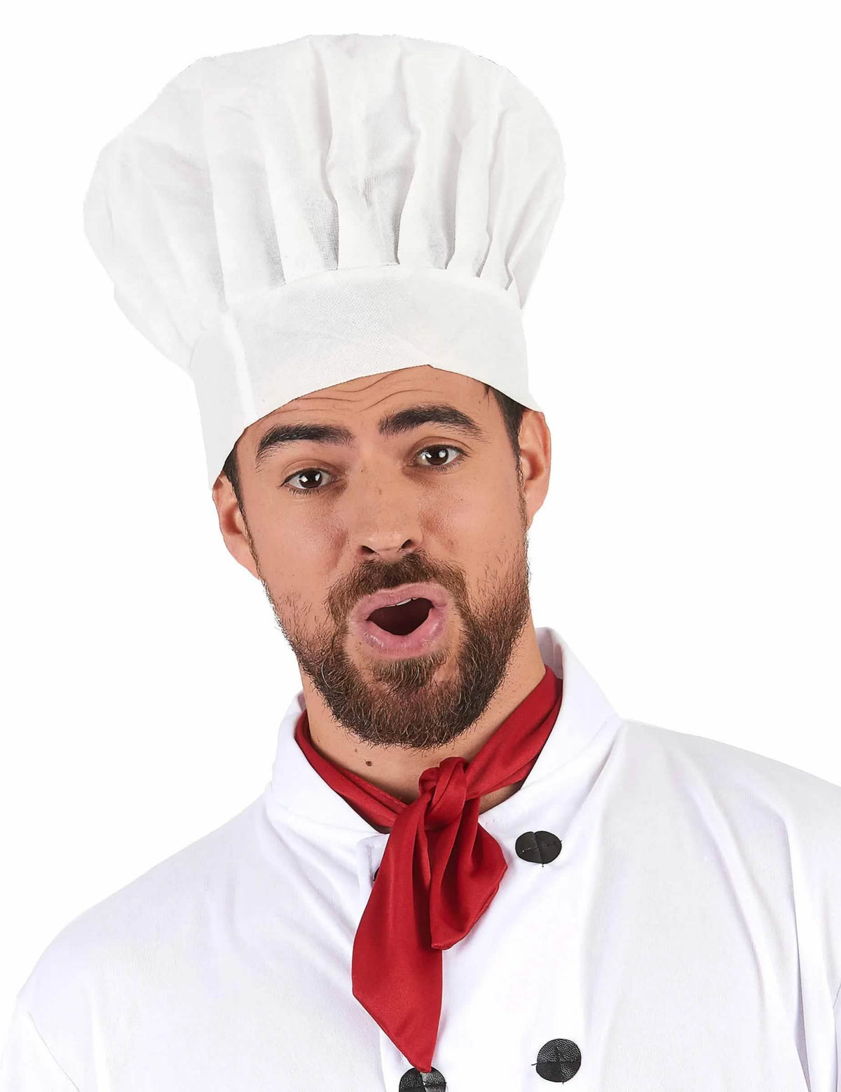Toque de cuisinier pour adulte blanche