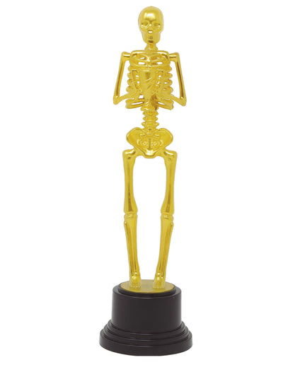 Skelett Trophäe Deko gold 28 cm
