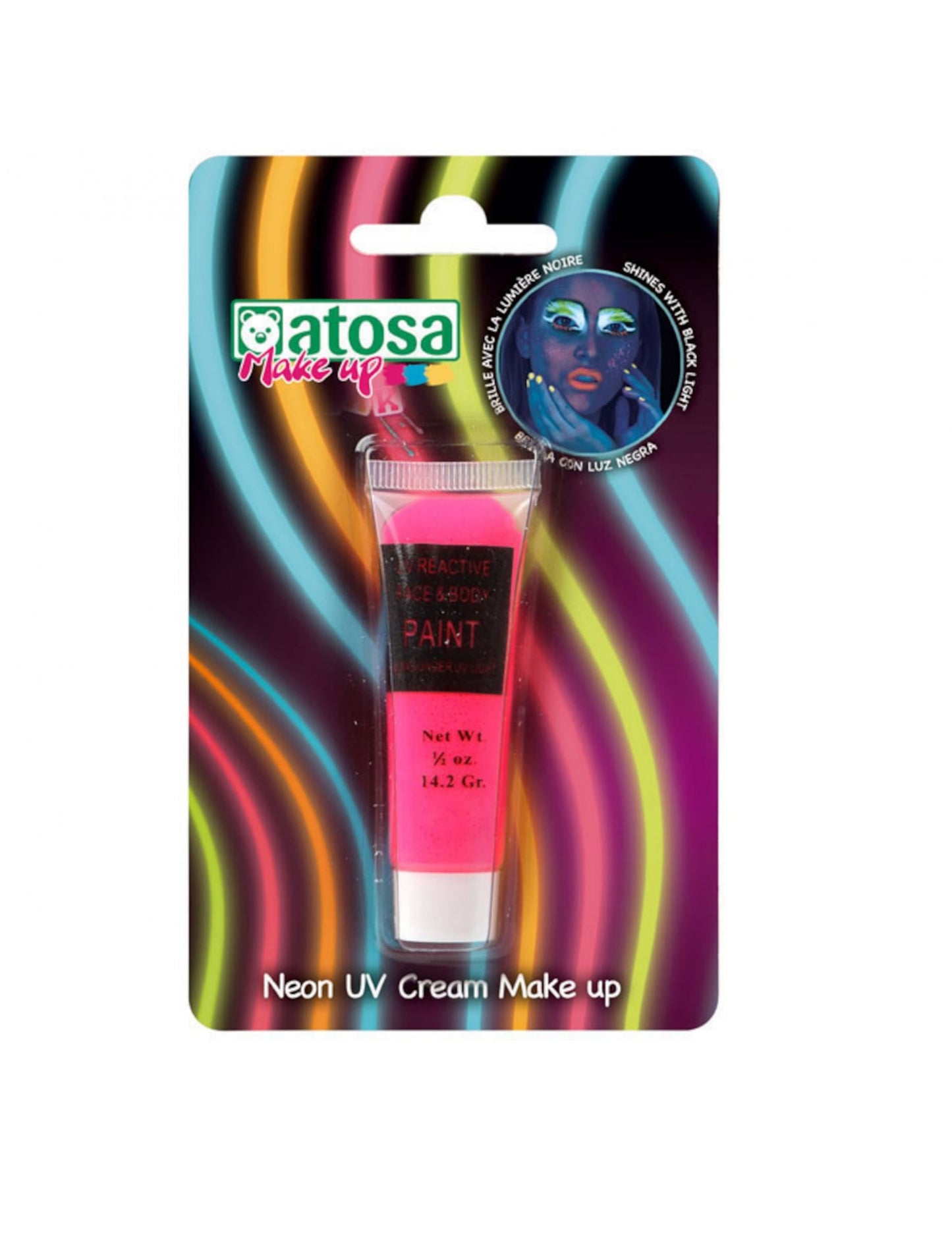 UV-Schminke Neon-Make-up Pink