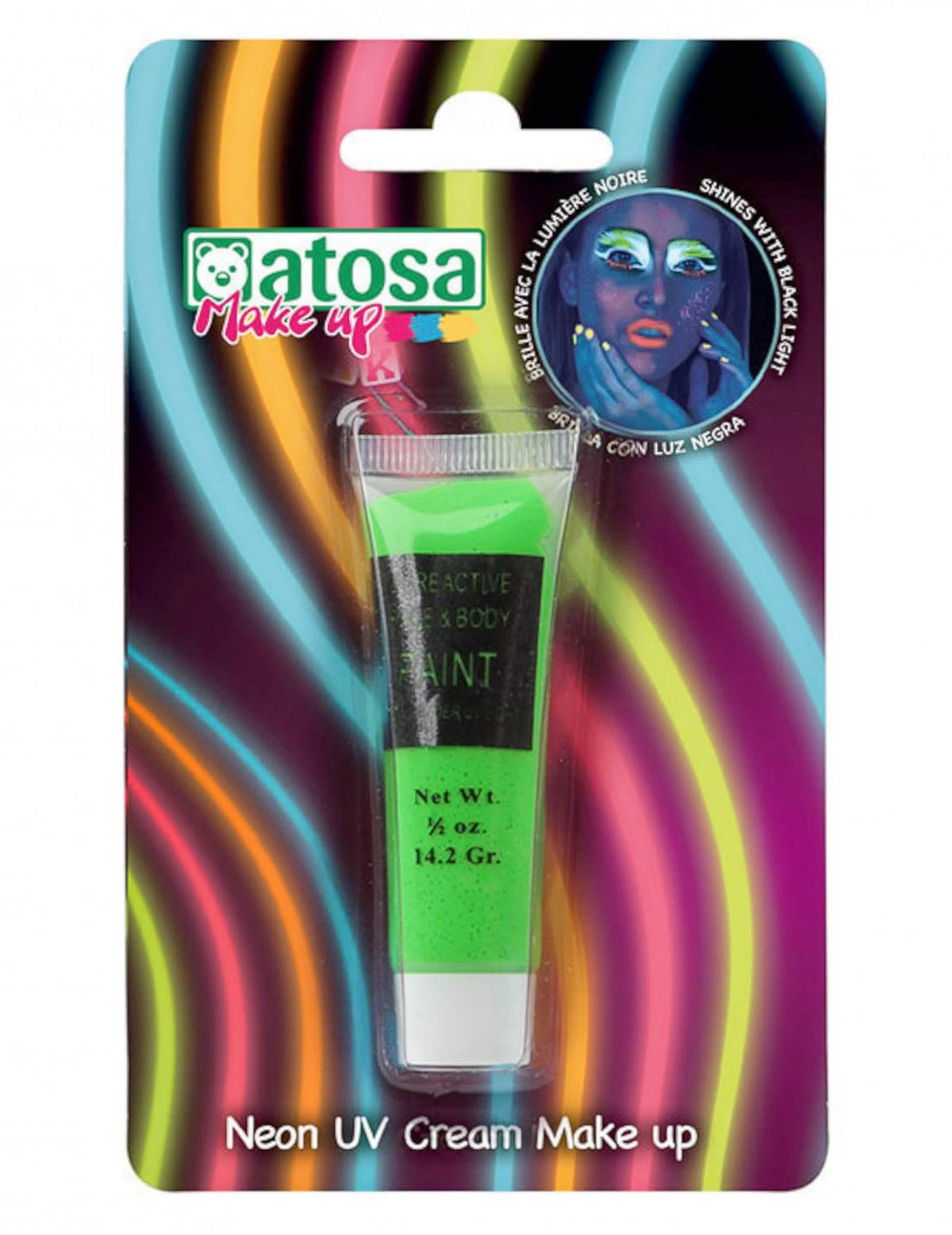 Neon UV-Make-up grün