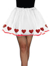 Tutu à coeurs pour adulte blanc et rouge