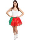 Rot-grüner Tutu-Rock mit Portugal-Motiv 39 cm