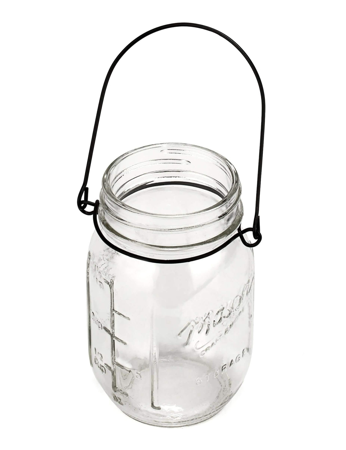 Glasvase Mason Jar mit schwarzem Henkel