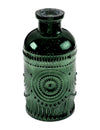 Glänzende Vintage-Vase aus Glas in Tannengrün 6 x 12 cm