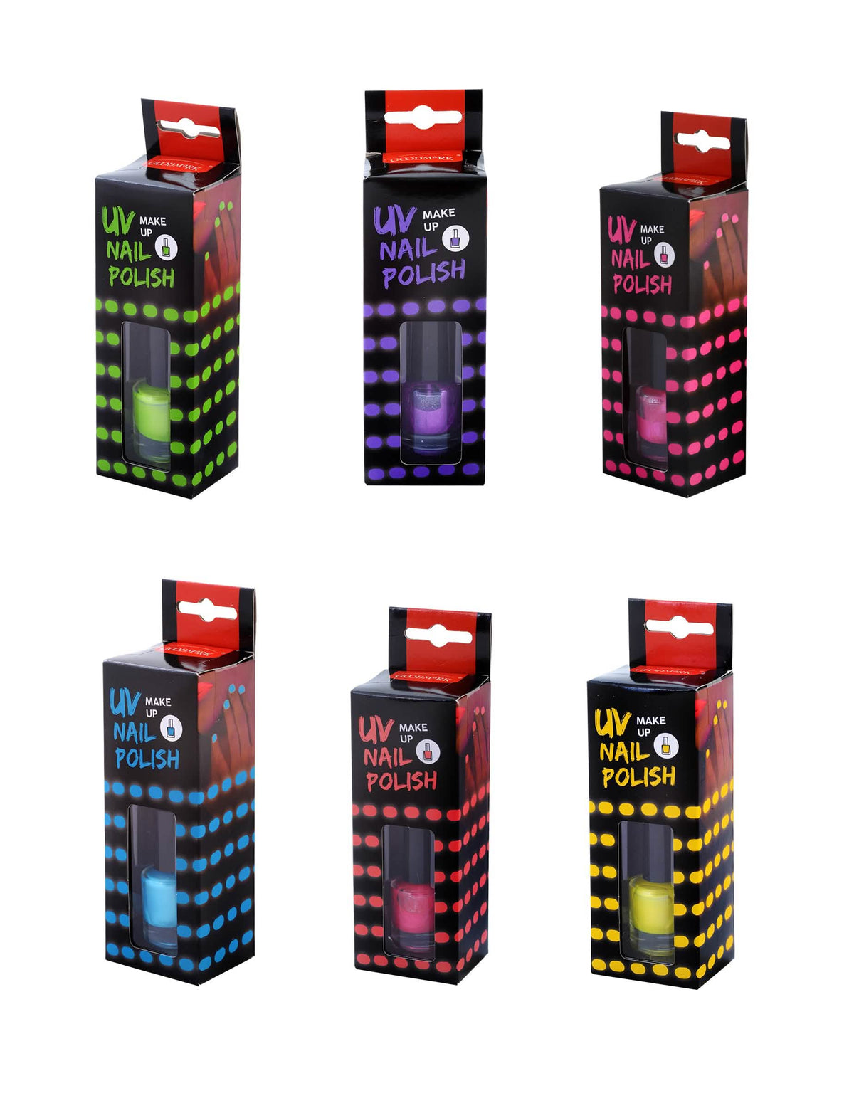 UV-Nagellack mit UV-Effekt für Erwachsene bunt Neon